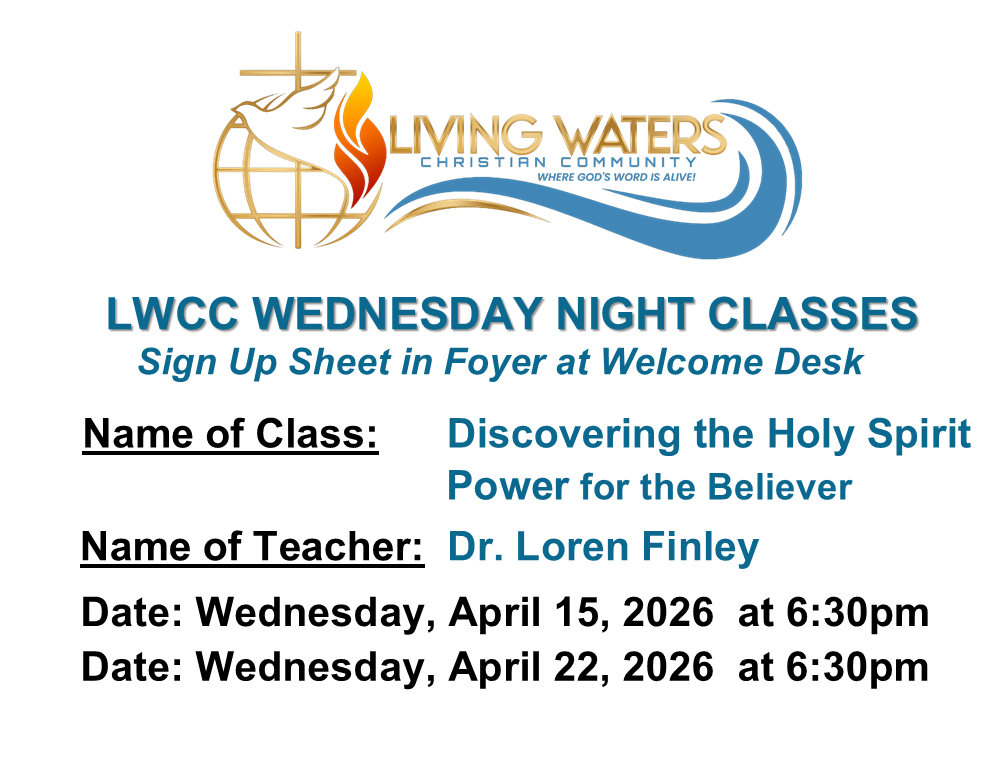 April Wednesday Class