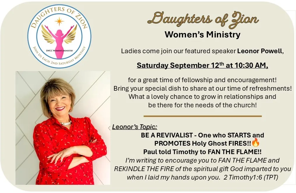 Sept 2026 Daughters of Zion Meeting