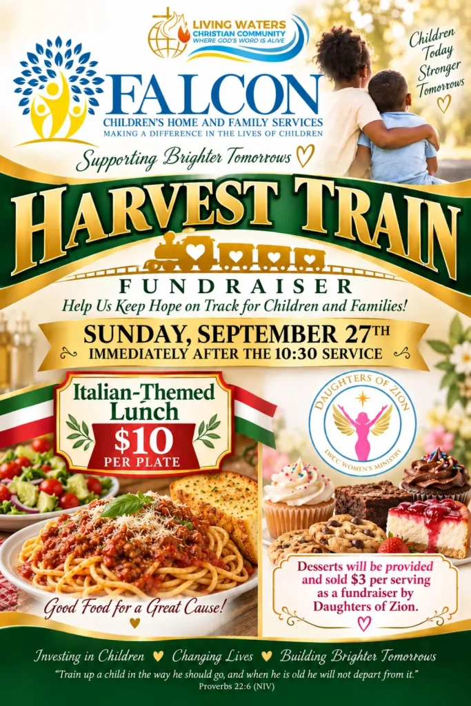 Falcon Harvest Italian Lunch Fundraiser flyer - September 26, 2026