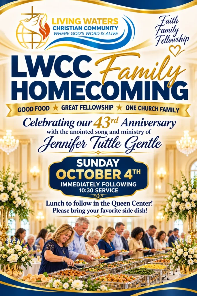 LWCC September 2026 Homecoming flyer